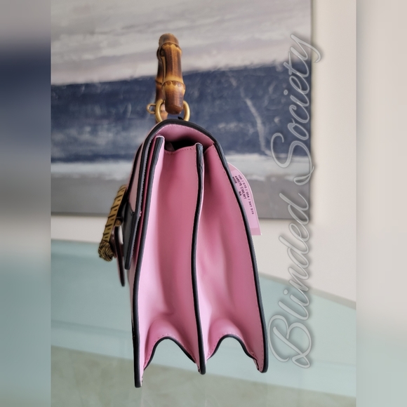 Gucci Dionysus Bamboo Top Handle Colorblock Handbag w Web Crossbody Strap - Picture 9 of 12